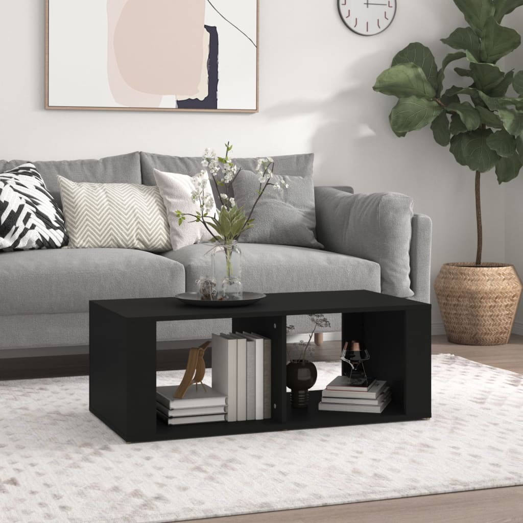 JUNG Vida Couchtisch Schwarz 100x50x36 cm Holzwerkstoff