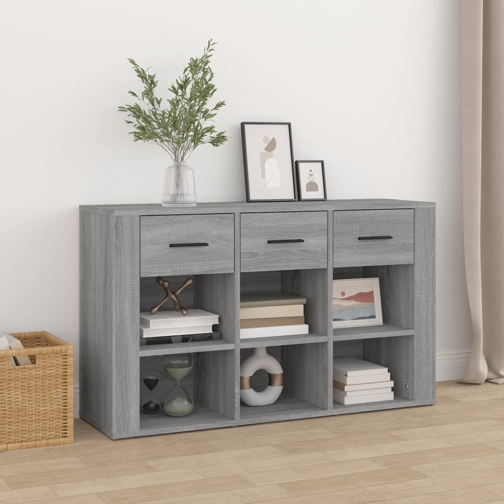 JUNG Vida Sideboard Grau Sonoma 100x30x59,5 cm Holzwerkstoff