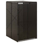 JUNG Vida Mülltonnenbox für 1 Tonne Schwarz 70x80x117 cm Poly Rattan