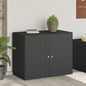 JUNG Vida Gartenschrank Schwarz 100 x 55,5 x 80 cm Poly Rattan