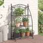 JUNG Vida Blumenregal Schwarz 56x30x96 cm Stahl