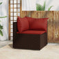 JUNG Vida Garten-Ecksofa mit Kissen Braun Poly Rattan