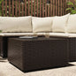 JUNG Vida Garten-Couchtisch Quadratisch Braun 50x50x30 cm Poly Rattan