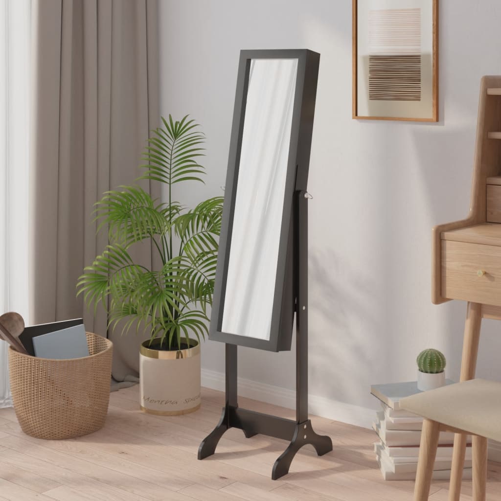 JUNG Vida Standspiegel Schwarz 34x37x146 cm