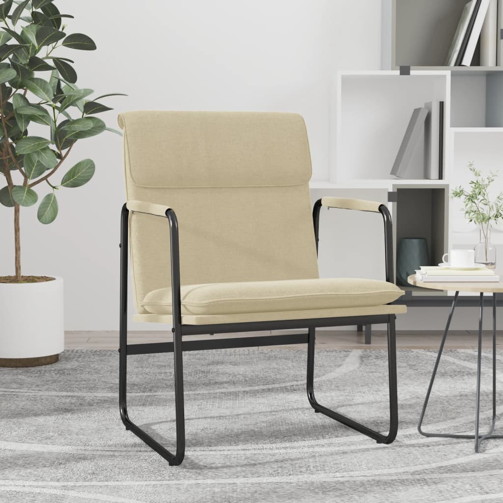 JUNG Vida Loungesessel Creme 55x64x80 cm Stoff