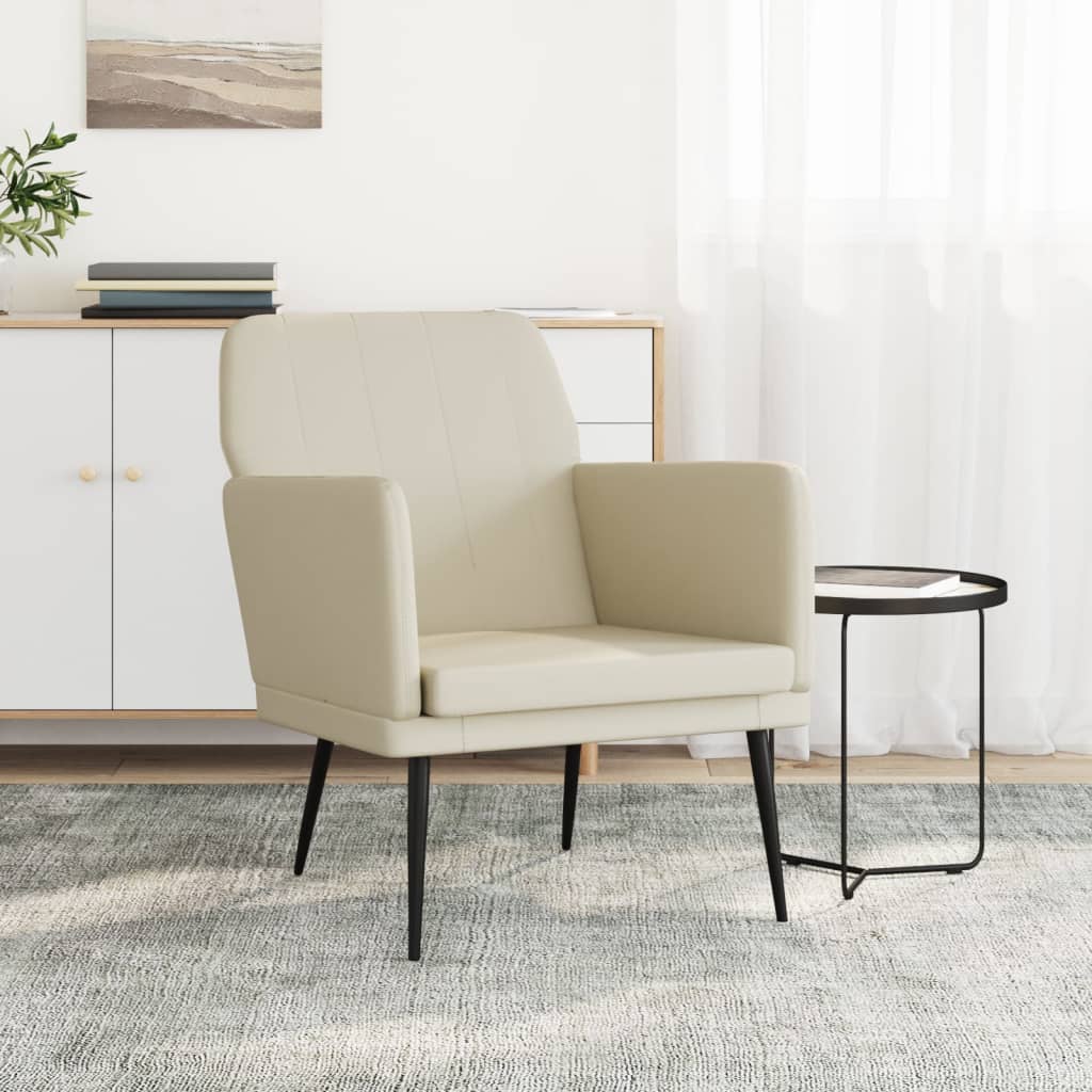 JUNG Vida Sessel Creme 61x78x80 cm Kunstleder