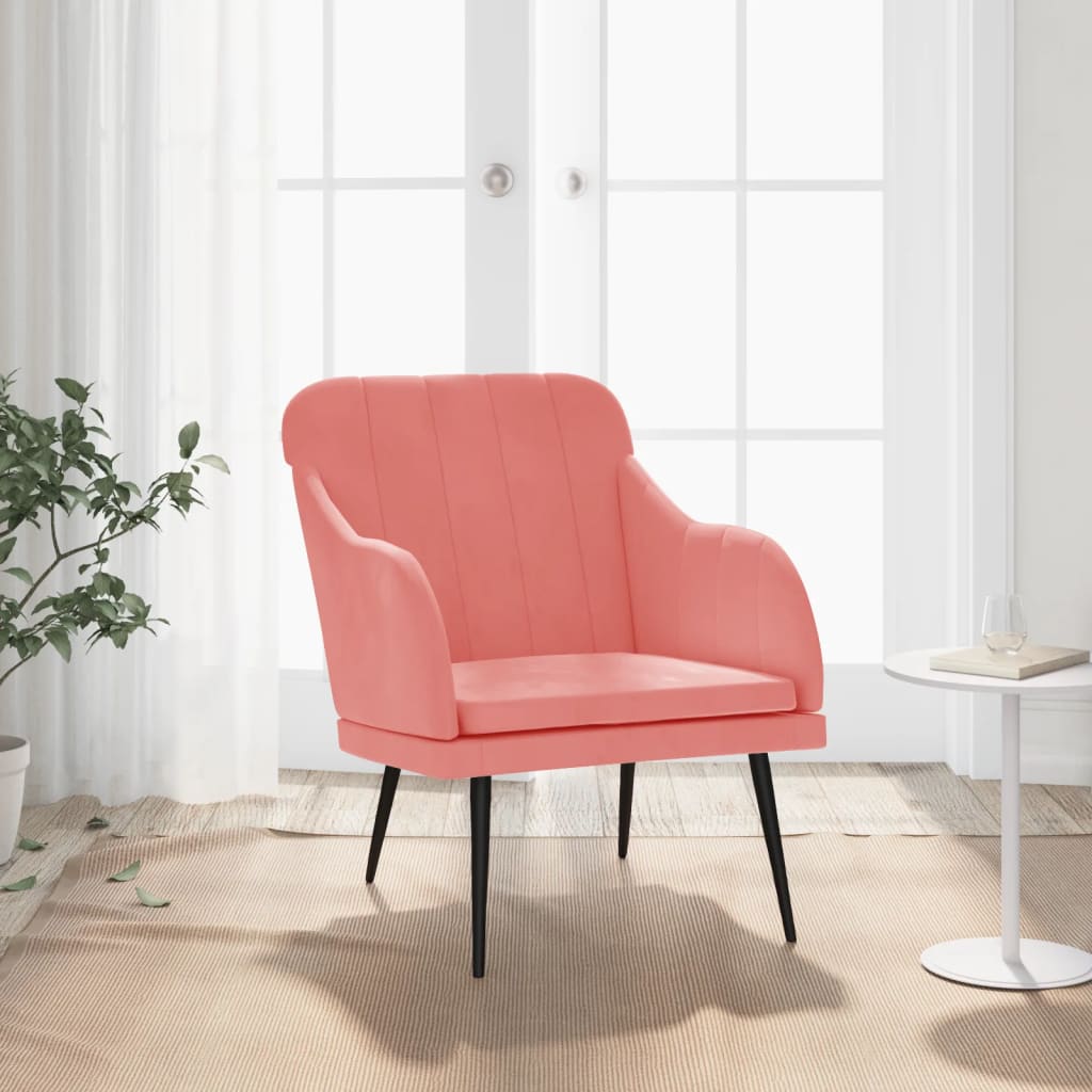JUNG Vida Sessel Rosa 63x76x80 cm Samt