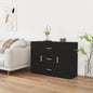 JUNG Vida Sideboard Schwarz 91x29,5x65 cm Holzwerkstoff