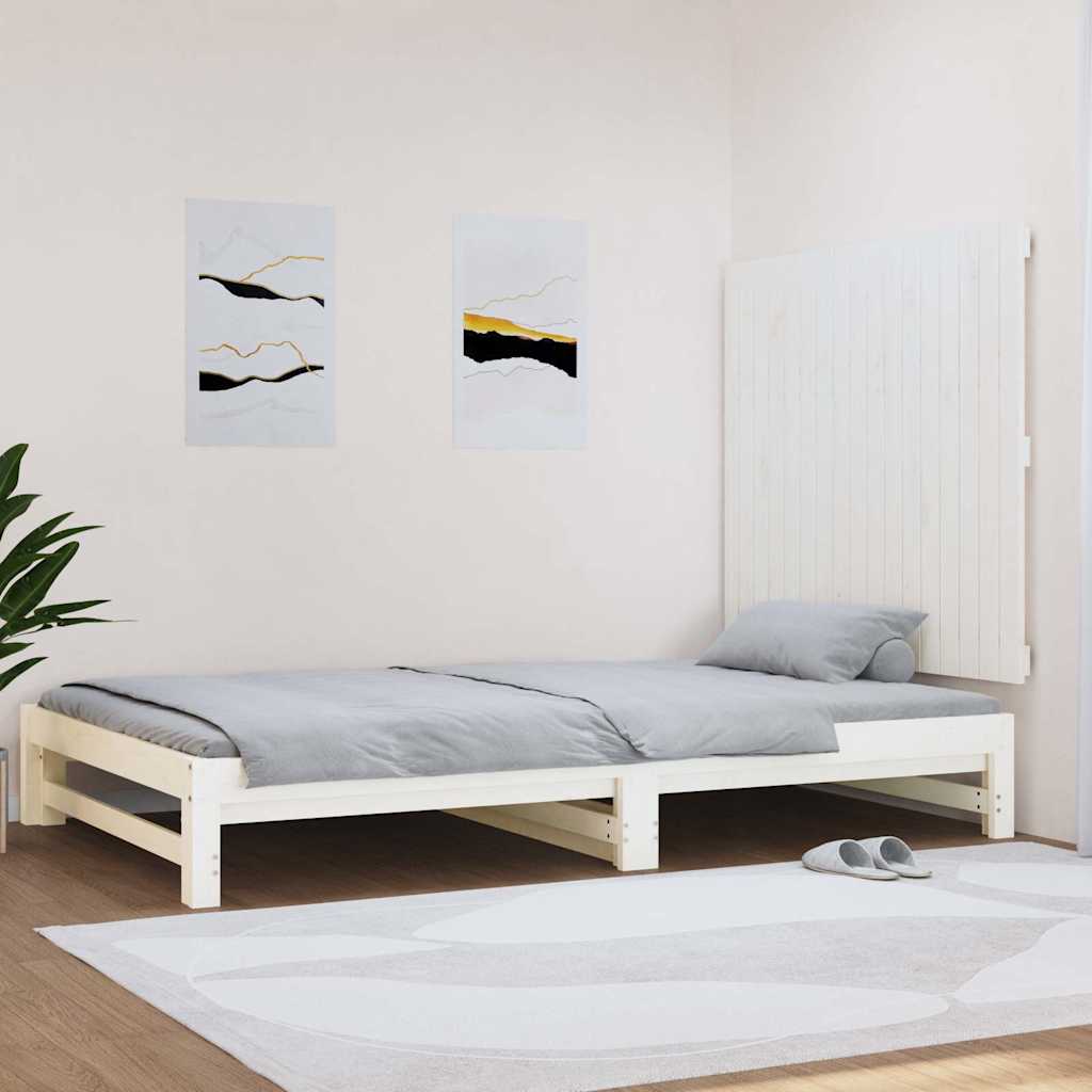 JUNG Vida Wand-Kopfteil Weiß 108x3x90 cm Massivholz Kiefer