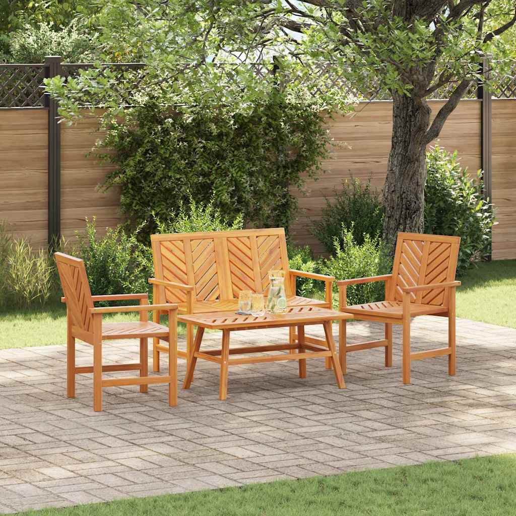 JUNG Vida Garten-Lounge-Set 4 pcs Braun Massivholz Akazie