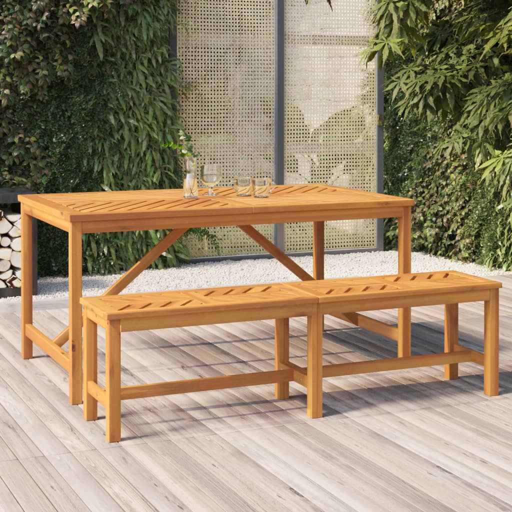 JUNG Vida Gartenbank 150 cm Massivholz Akazie