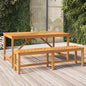 JUNG Vida Gartenbank 150 cm Massivholz Akazie
