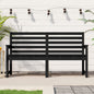 JUNG Vida Gartenbank Schwarz 159,5x48x91,5 cm Massivholz Kiefer