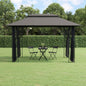 JUNG Vida Pavillon mit Seitenwänden Anthrazit 400x300x270 cm Stahl