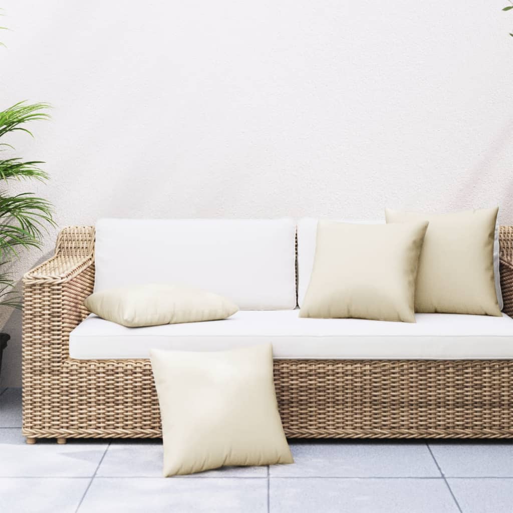 JUNG Vida Sofakissen 4 Stk. Creme 40x40 cm Stoff