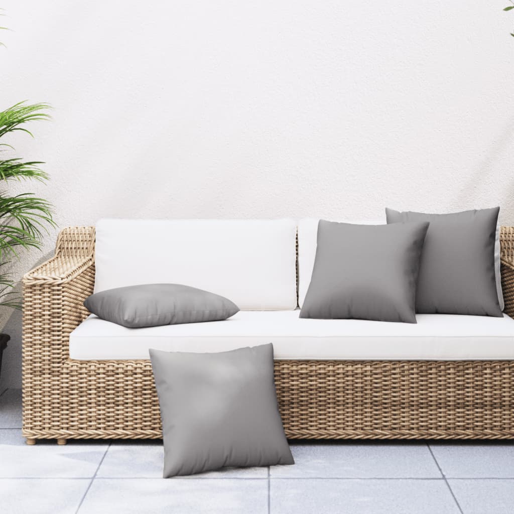 JUNG Vida Sofakissen 4 Stk. Grau 50x50 cm Stoff