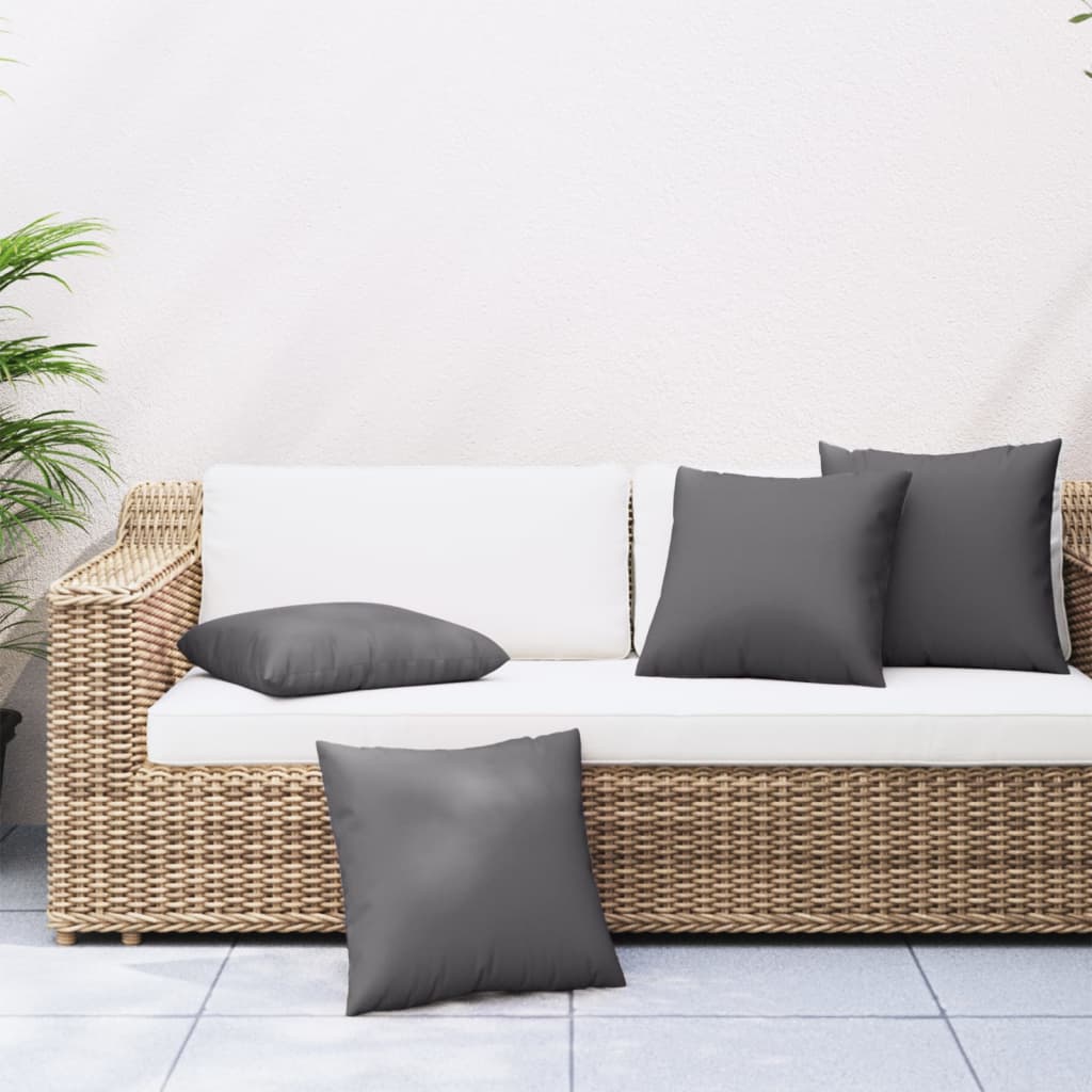 JUNG Vida Sofakissen 4 Stk. Anthrazit 60x60 cm Stoff