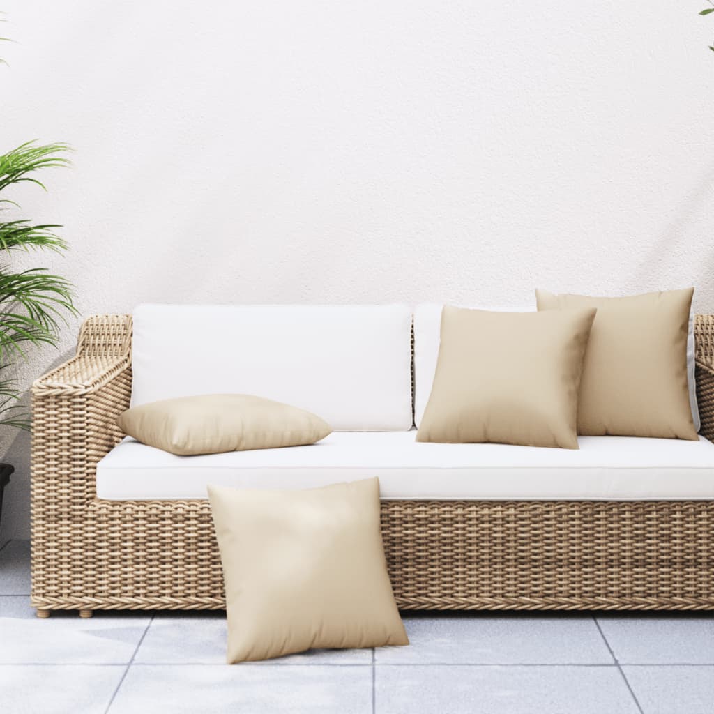 JUNG Vida Sofakissen 4 Stk. Beige 60x60 cm Stoff