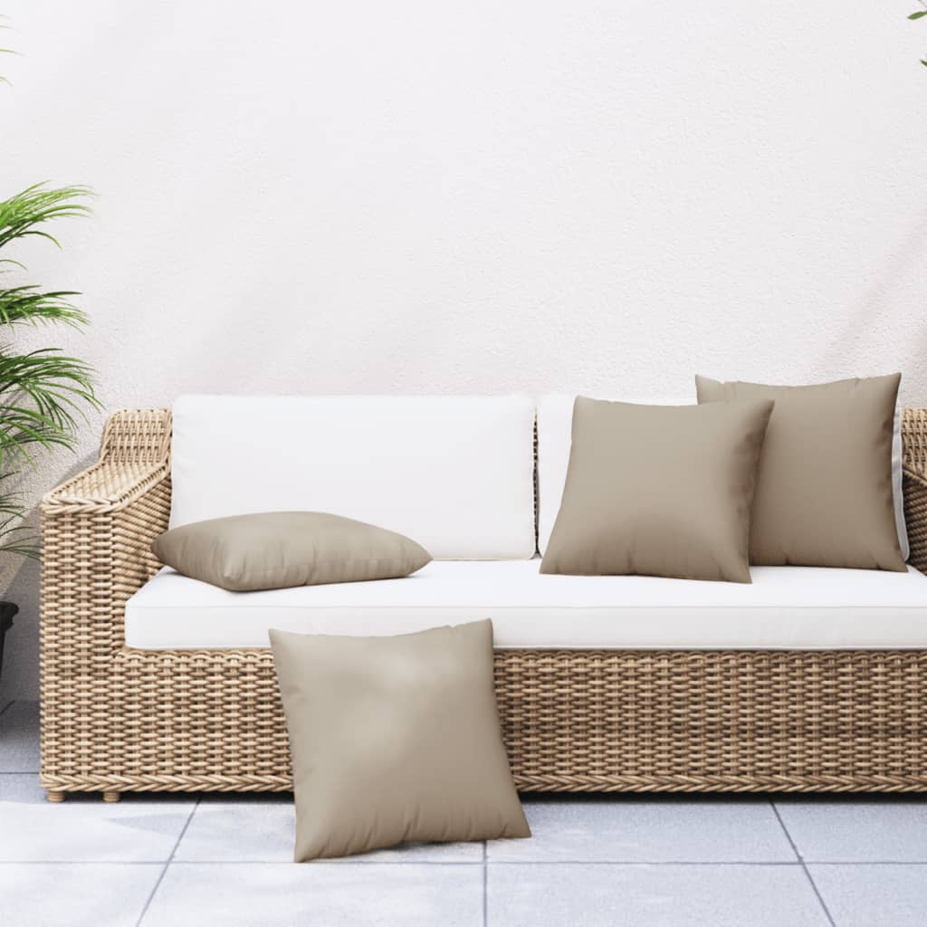 JUNG Vida Sofakissen 4 Stk. Taupe 60x60 cm Stoff