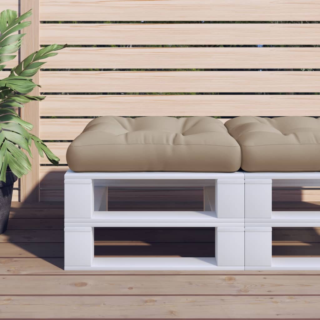 JUNG Vida Palettenkissen Taupe 60x60x12 cm Stoff