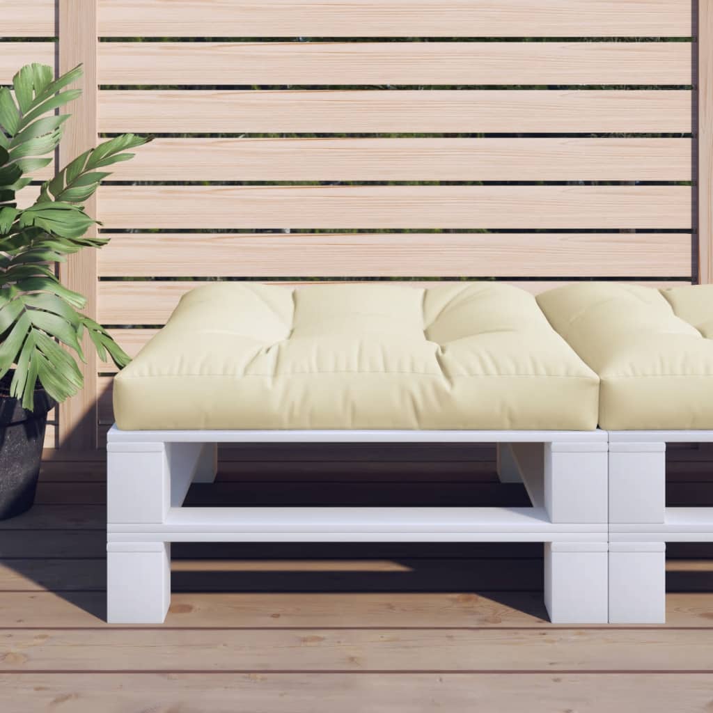 JUNG Vida Palettenkissen Creme 70x70x12 cm Stoff