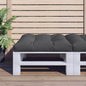JUNG Vida Palettenkissen Schwarz 70x70x12 cm Stoff