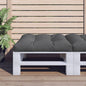 JUNG Vida Palettenkissen Anthrazit 80x80x12 cm Stoff