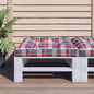 JUNG Vida Palettenkissen Rot Karomuster 80x80x12 cm Stoff