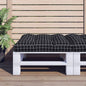 JUNG Vida Palettenkissen Schwarz Karomuster 80x80x12 cm Stoff