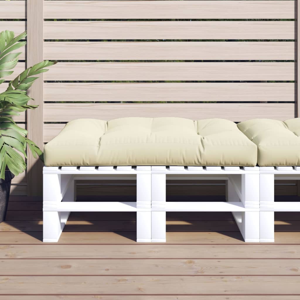 JUNG Vida Palettenkissen Creme 120x80x12 cm Stoff