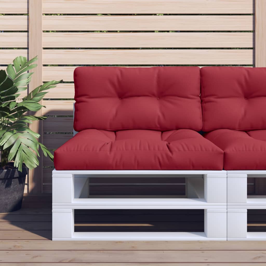 JUNG Vida Palettenkissen Weinrot 80x40x12 cm Stoff