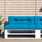 JUNG Vida Palettenkissen Hellblau 120x40x12 cm Stoff
