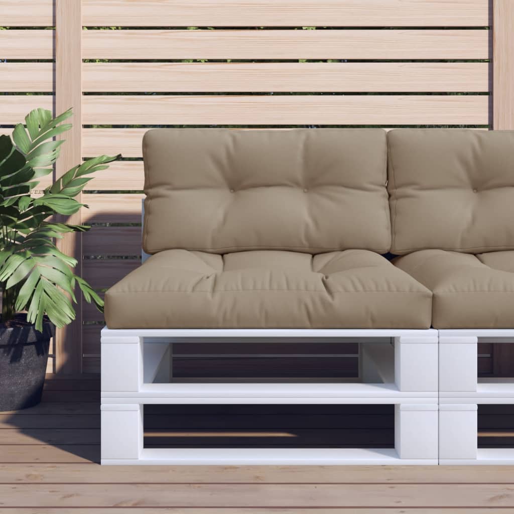 JUNG Vida Palettenkissen 2-tlg. Taupe Stoff