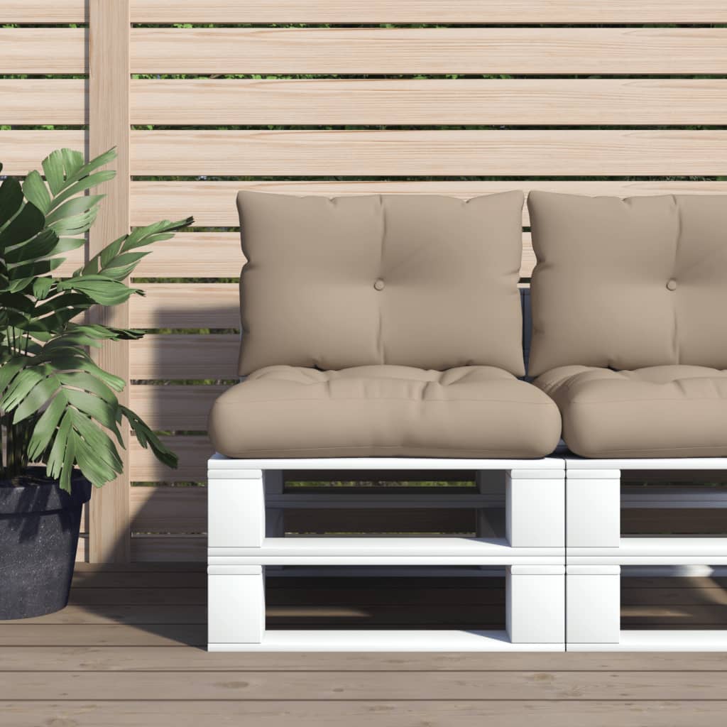 JUNG Vida Palettenkissen 2-tlg. Taupe Stoff