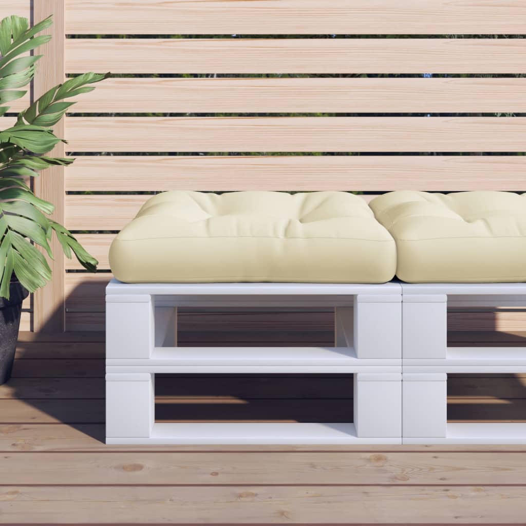 JUNG Vida Palettenkissen Creme 60x61,5x10 cm Stoff