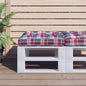 JUNG Vida Palettenkissen Rot Kariert 58x58x10 cm Stoff