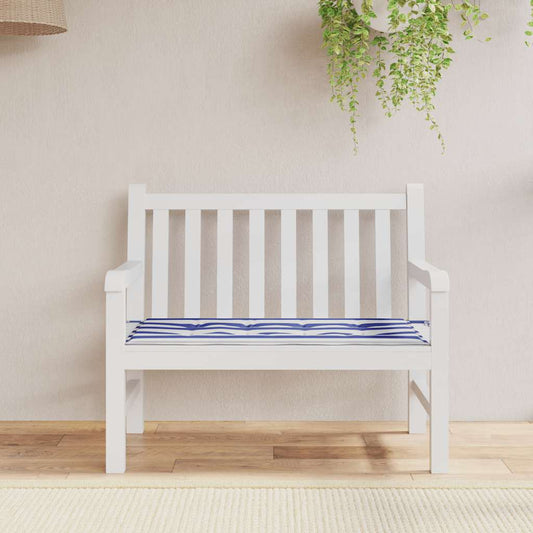 JUNG Vida Gartenbank-Auflage Blau&Weiß Gestreift 100x50x4cm Oxford-Gewebe