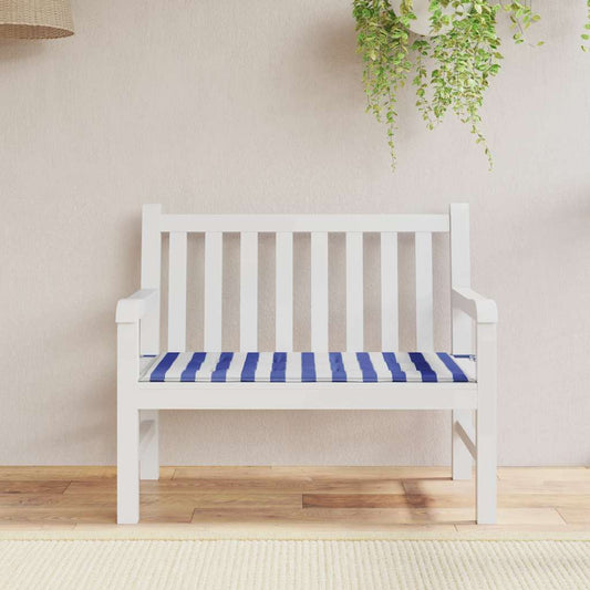 JUNG Vida Gartenbank-Auflage Blau&Weiß Gestreift 120x50x4 Oxford-Gewebe