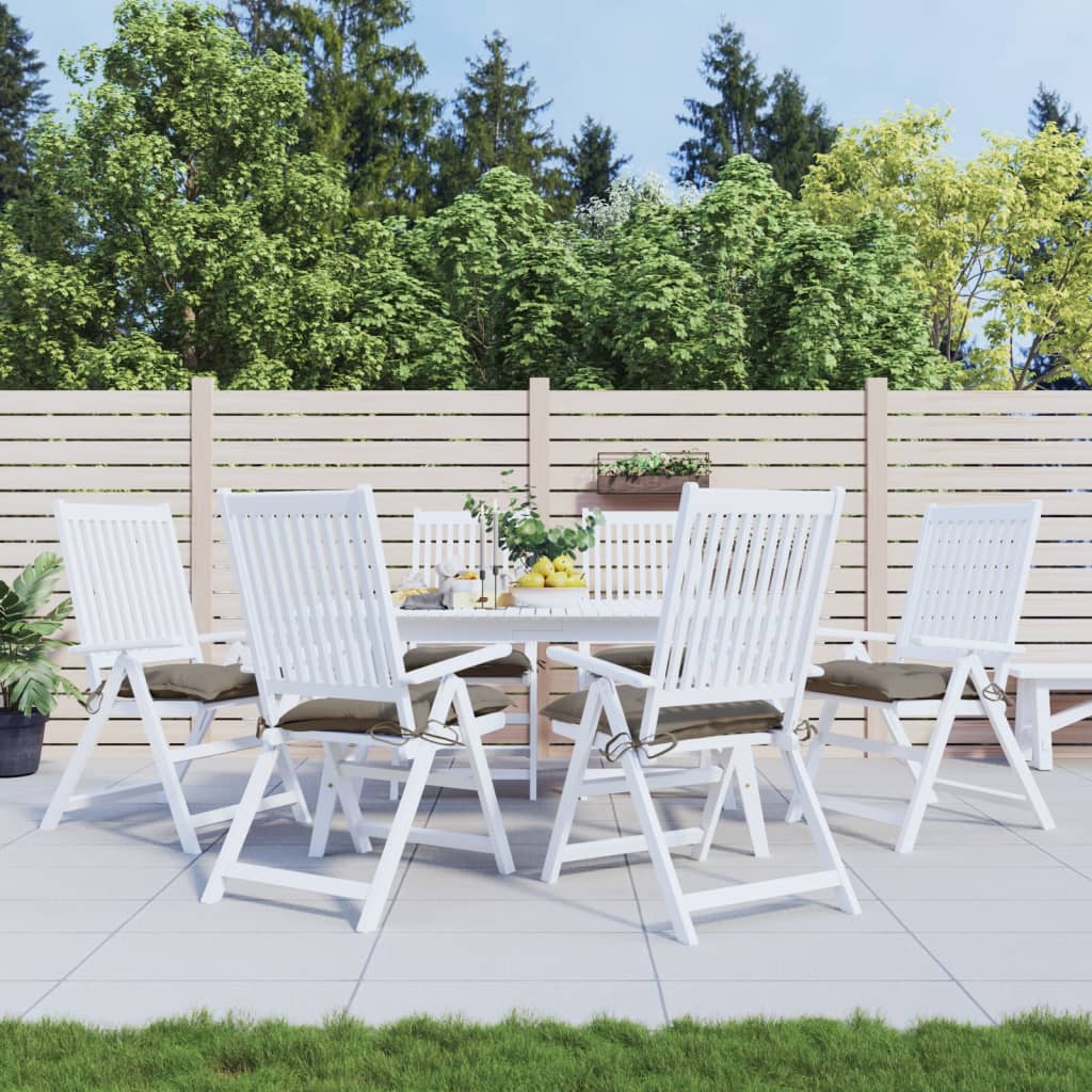 JUNG Vida Stuhlkissen 6 Stk. Taupe 40x40x7 cm Oxford-Gewebe