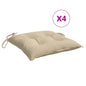 JUNG Vida Palettenkissen 4 Stk. Beige 50x50x7 cm Oxford-Gewebe