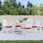 JUNG Vida Palettenkissen 4 Stk. Rot 50x50x7 cm Oxford-Gewebe