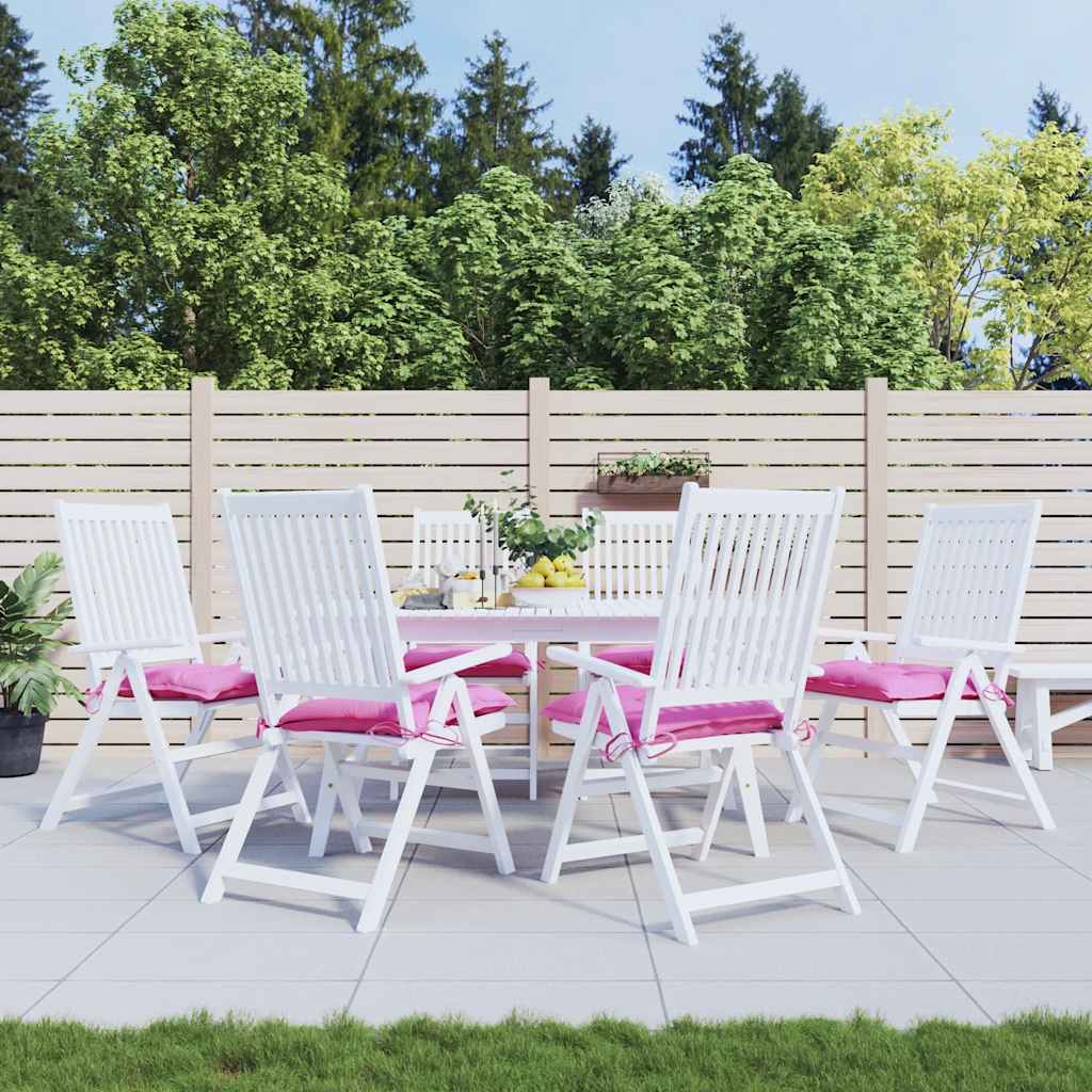 JUNG Vida Stuhlkissen 6 Stk. Rosa 50x50x7 cm Oxford-Gewebe