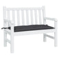 JUNG Vida Gartenbank-Auflage Schwarz 100x50x7 cm Oxford-Gewebe