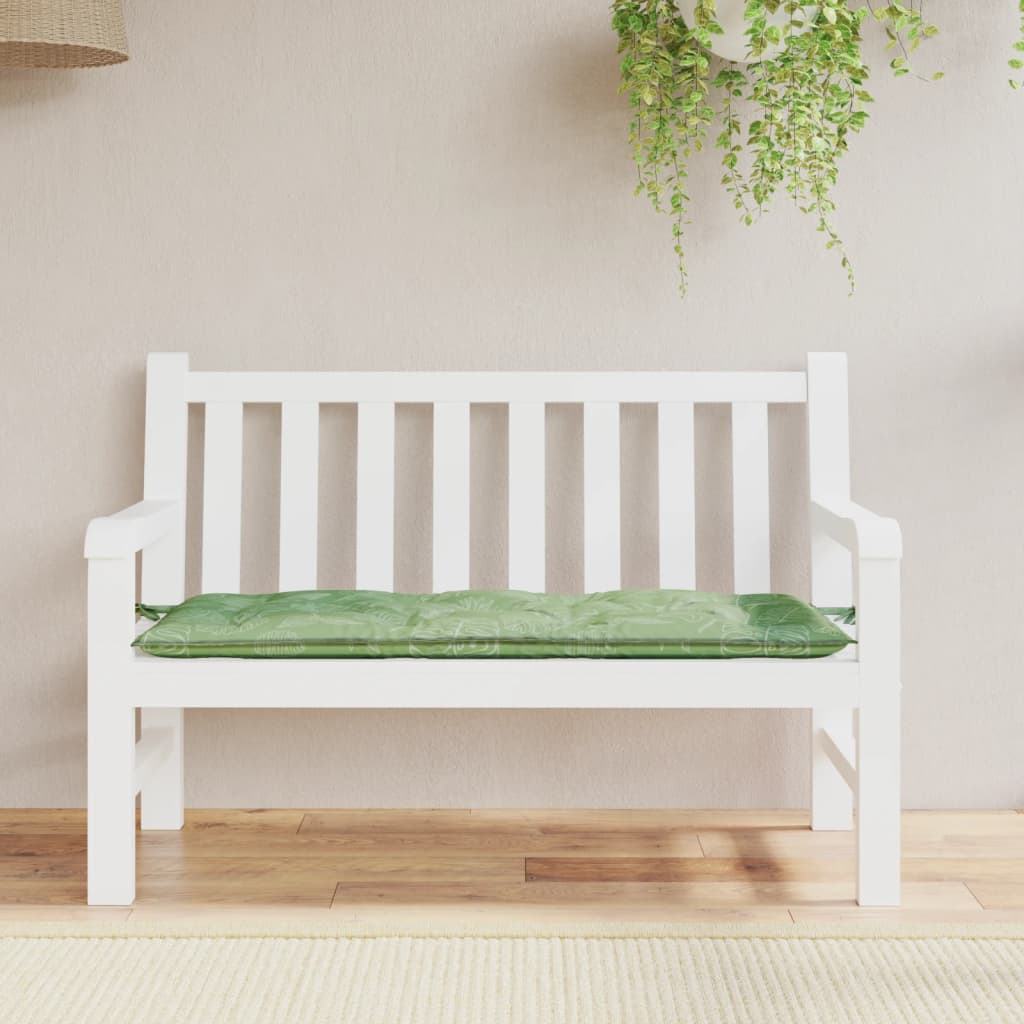 JUNG Vida Gartenbank-Auflage Blattmuster 120x50x7 cm Stoff