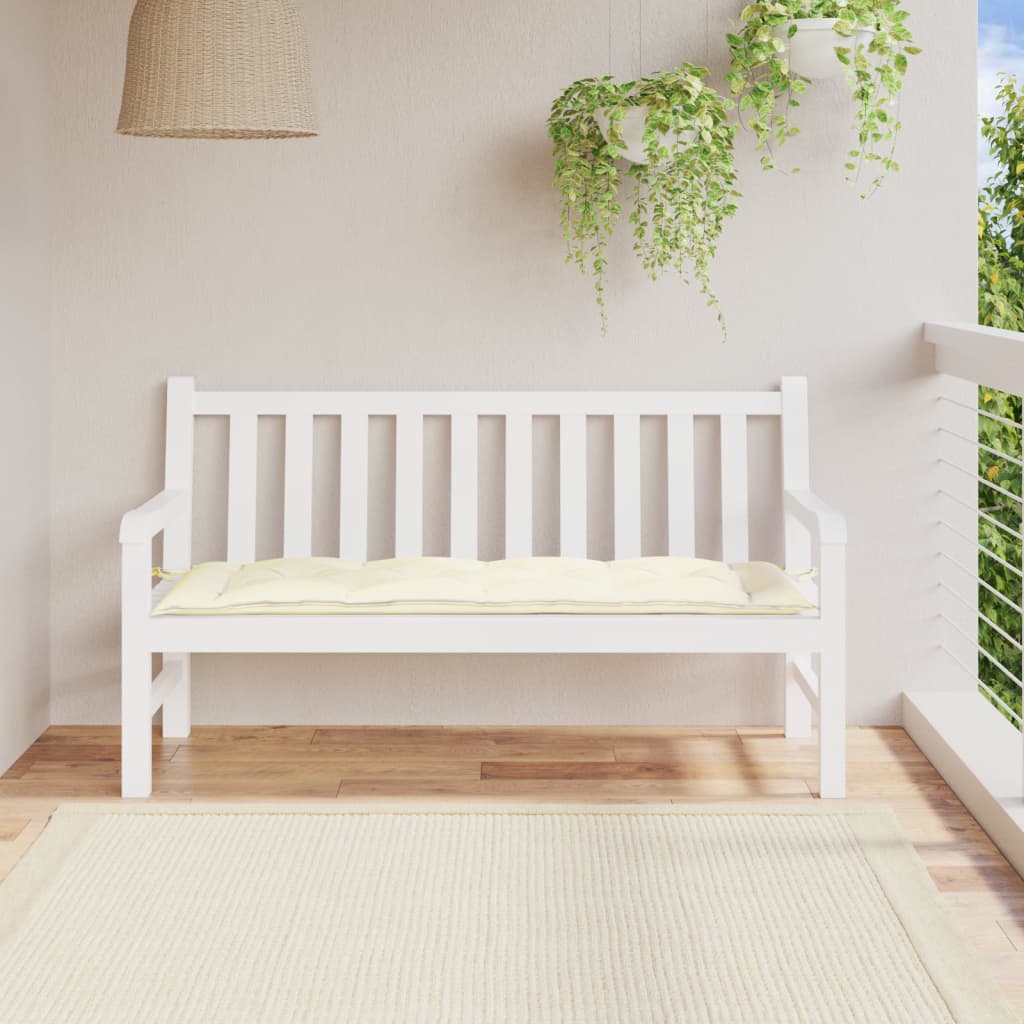 JUNG Vida Gartenbank-Auflage Creme 150x50x7 cm Oxford-Gewebe