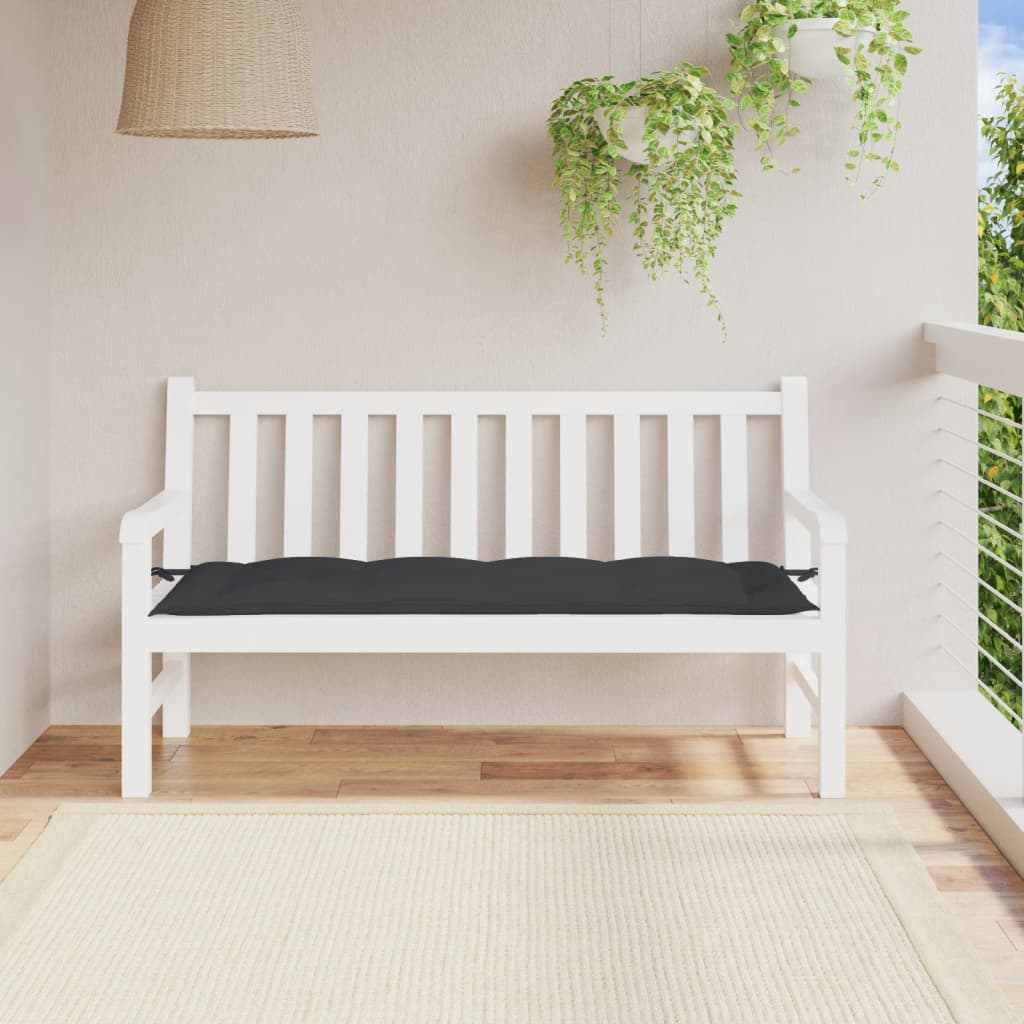 JUNG Vida Gartenbank-Auflage Schwarz 150x50x7 cm Oxford-Gewebe