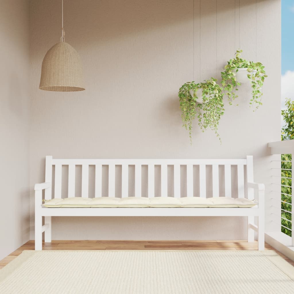 JUNG Vida Gartenbank-Auflage Creme 200x50x7 cm Oxford-Gewebe