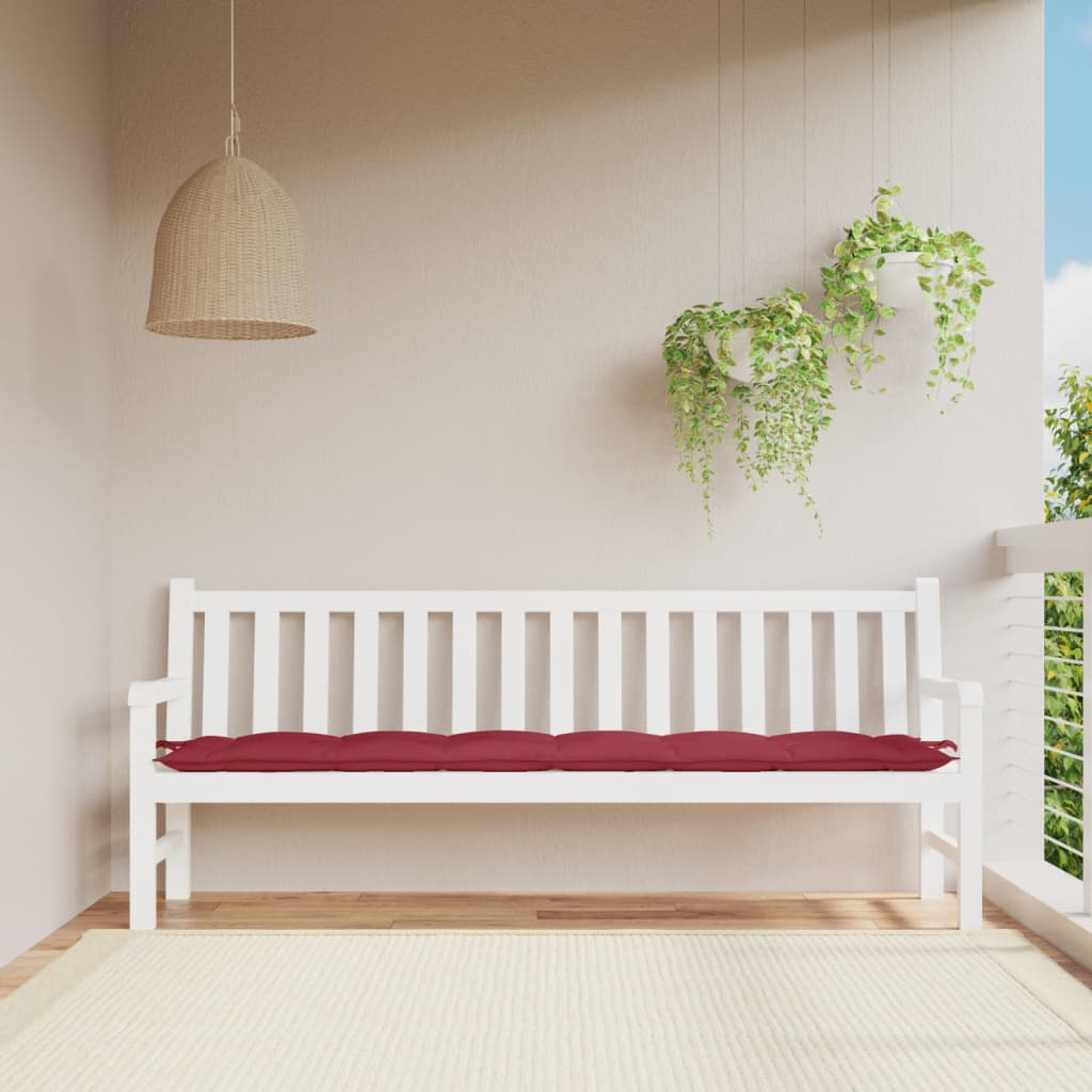 JUNG Vida Gartenbank-Auflage Weinrot 200x50x7 cm Oxford-Gewebe