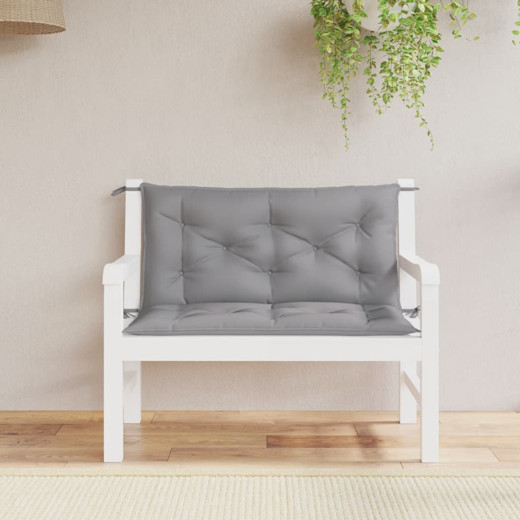 JUNG Vida Gartenbank-Auflagen 2 Stk. Grau 100x50x7 cm Oxford-Gewebe