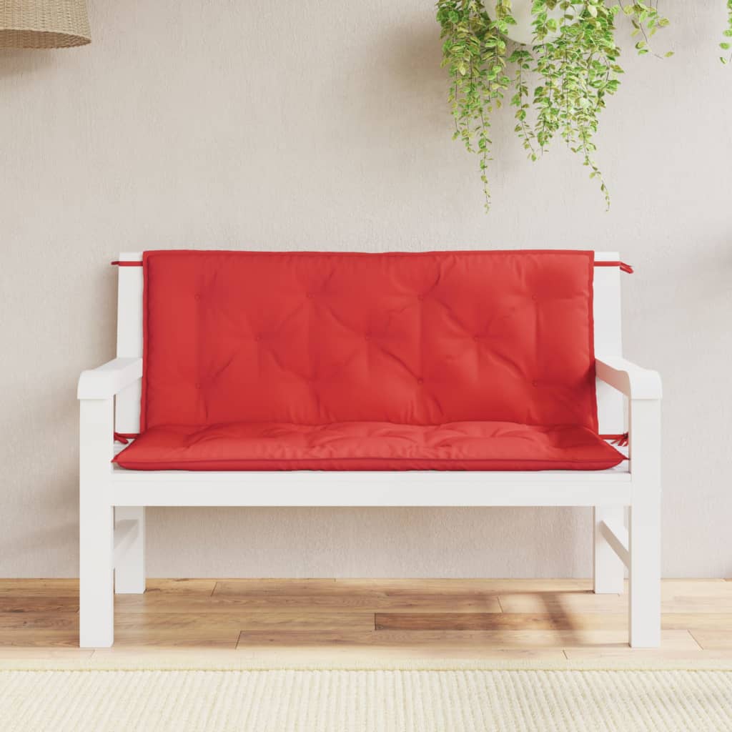 JUNG Vida Gartenbank-Auflagen 2 Stk. Rot 120x50x7 cm Oxford-Gewebe